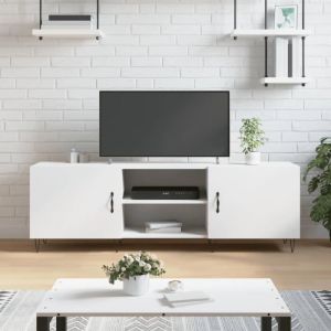 VidaXL Meuble TV blanc 150x30x50 cm bois d'ingénierie 829092