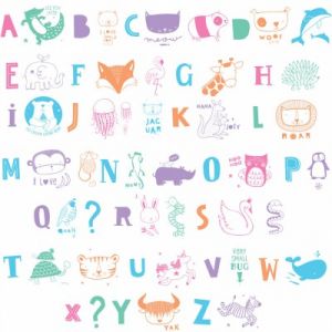 Image de A Little Lovely Company Set de lettres pour Lightbox ABC pastel