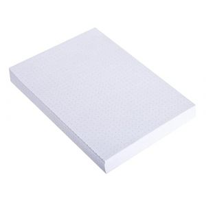 Exacompta Paquet 100 fiches sous film - bristol dots non perforé - 125x200mm - Blanc - Lot de 12