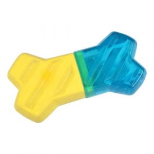 Jouet pour Chien Givré "Os" 13cm Bleu & Jaune Prix