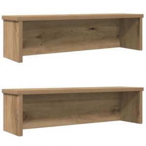 VidaXL Étagères de cuisine empilables 2 pcs chêne artisanal 50x15x16cm