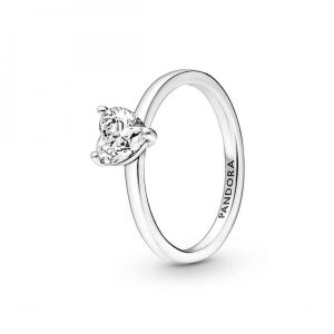 Image de Pandora Bague Solitaire Cœur Scintillant - Taille Taille 58