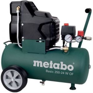 Metabo Compresseur Basic 25024 W OF Raccord rapide universel Poign&eacute;e caoutchout&eacute;e
