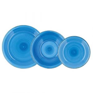 Quid Vita Service de Table de 18 pièces, céramique, Bleu, 32 x 30 x 30 cm