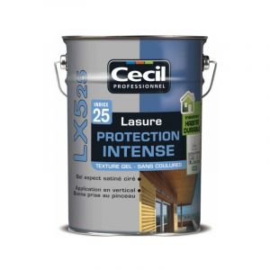 Cecil Lasures protection intense lx525 lasure protection intense lx525 grisé supports neufs ou sains boiseries 5 l acrylique soigné brosse/rouleau, pistolet