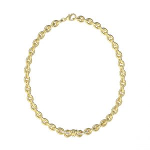 Collier Modern Love Acier Dor&eacute; Et N?ud Central 45,72 cm