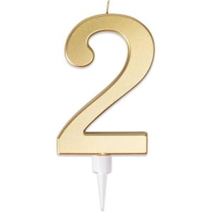 Ruedelafete Bougie anniversaire Géante OR chiffre 2