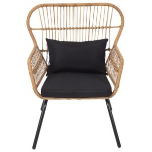 Image de AC-Déco Fauteuil Extérieur Design "Helsinki" 96cm Noir