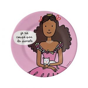 Petit Jour Assiette &agrave; dessert b&eacute;b&eacute; princesse ''je ne coupe pas la parole''