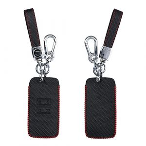 Kwmobile Accessoire clef de voiture pour Renault - Coque de clé de voiture en simili cuir pour clef de voiture Smart Key (Keyless Go