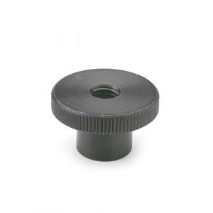 Ganter Normelemente Lot de 5 écrous moletés hauts - DIN 466-M10 - En acier bruni