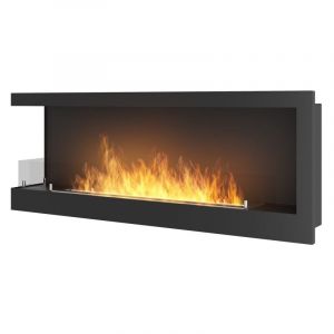 Cheminée au bioéthanol encastrable Corner 1200 Left SimpleFire avec verre