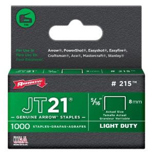 Arrow 215 - Boîte de 1000 agrafes JT-21 / 8mm