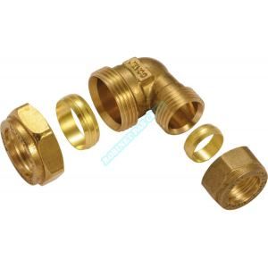 Comap Coude sudo 90&deg; J512 double, &agrave; compression D22 pour tube cuivre r&eacute;f 8512099