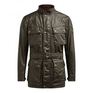 Belstaff Veste textile Trialmaster Pro Wax vert olive- 3XL