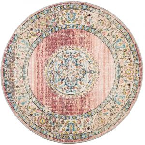VidaXL Tapis Arbizu Intérieur Extérieur Design Vintage Ø 200 Cm