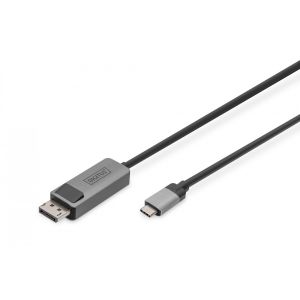 Digitus 8K@30Hz. USB Type C to DP, adapter cable HBR3, Alu DB-300334-020-S