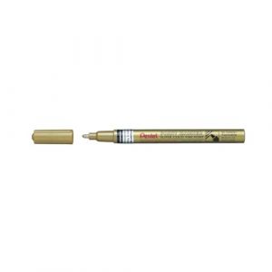 Pentel Arts Paint Marker MSP10, Marqueur peinture permanent, Pointe fine, Or, Lot de 12