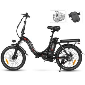 Samebike CY20 FT V&eacute;lo &Eacute;lectrique 350w Batterie 36v13ah 20" Noir