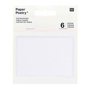 6 places blancs paillet&eacute;s Rico Design