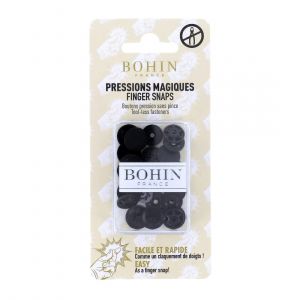 Boutons pressions magiques 13mm noir x8