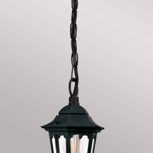 Elstead Parish Mini Plafonnier suspendu extérieur, noir IP44
