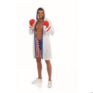 Fun Shack Costume Boxeur Homme Déguisement Adulte Peignoir Boxe Tenue Carnaval Homme
