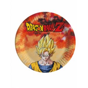 8 Petites assiettes en carton Dragon Ball Z 18 cm