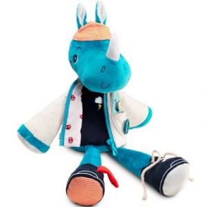 Lilliputiens Peluche à habiller Marius le rhinocéros (44 cm)