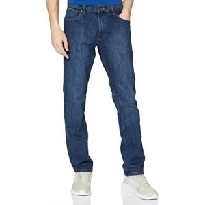 WRANGLER Authentic Regular Jeans, Bleu (Bleu Dark Stone 098), 36W / 34L Homme