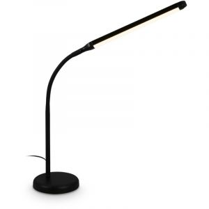 BRILONER - Lampe de table LED à intensité variable, orientable, blanc chaud, lampe de chevet, lampe de bureau, lampe de salon à poser, lampe à poser, lampe table salon, 13x72,5 cm, noir