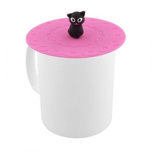 Couvercle silicone pour mug - Bienauchaud 10 cm Chat noir - Pylones