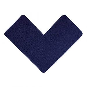 WOHNDIRECT Tapis de bain d'angle PARIS - 1 pi&egrave;ce 100x100 cm, Bleu fonc&eacute;
