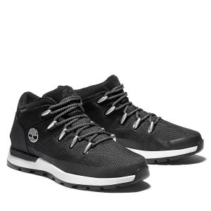 Timberland Baskets montantes noir et à lacets ronds tressés