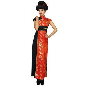 Ruedelafete Costume adulte femme en chinoise élégante S-M (x1) REF/40890- Ptit clown