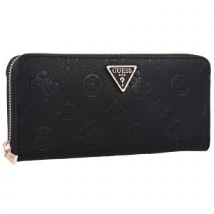 Guess Portefeuille HELAINA SLG LARGE ZIP AROUND - Couleur Unique - Taille Noir
