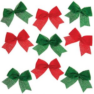 Baker Ross Noeud Toile de Jute Noel - Lot de 24, Decoration Noel (FX348)