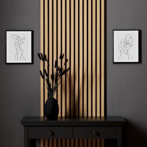 Homestyle4u - Panneau mural 60x120 bois acoustique 1 pièce