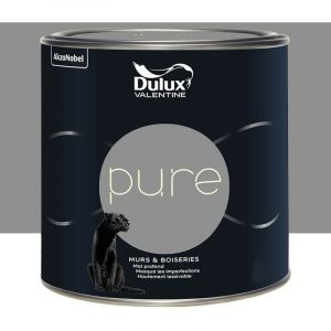 Dulux Valentine Peinture murs & boiseries Pure Métal 0,5 L - Zinc