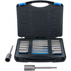 BGS Technic JEU DE DOUILLES A CHOC EXTRA LONGUES 5.5 A 19 MM POUR PERCEUSE VISSEUSE 1/4