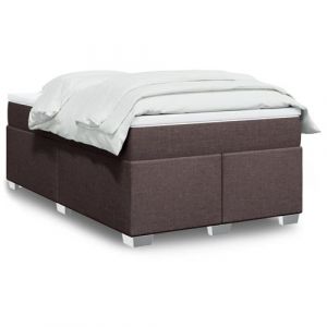 VidaXL Sommier &agrave; lattes de lit avec matelas Marron fonc&eacute; 120x200 cm, lit, lit &agrave; plate-forme, lit &agrave; panneaux, meuble de chambre &agrave; coucher, canap&eacute;-lit