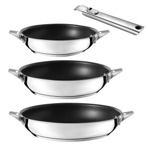 Couzon Cuisinox - Eclipse - Lot de 3 poêles 20-24-28 cm revêtement céramique