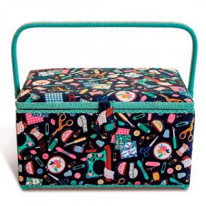 Prym 612064 Panier &agrave; couture en coton Bleu marine Taille unique