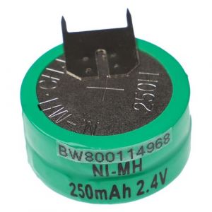Vhbw NiMH pile bouton de remplacement pour type 2/V250H 3 épingles 250mAh 2,4V convient pour les batteries de modélisme etc.