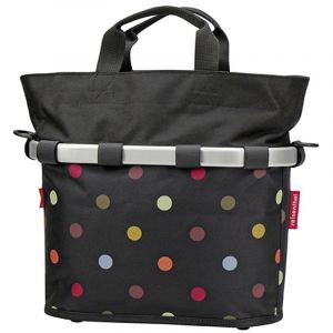 Klickfix Bikebasket Petit Panier à Vélo Ovale, Femme, Farradtasche Bikebasket Oval S, Dots (Pois Colorés)