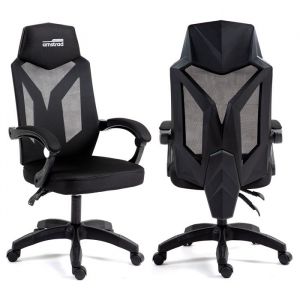 Amstrad AMS-210-BLACK Chaise de bureau ou gamer tissu type mesh / maille respirante - coloris noir