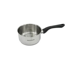 Fackelmann 680342 Casserole 16 cm en inox, Casserole de cuisine, Casserole tous feux, Casserole induction, Casserole sans PFAS, Acier inoxydable 18/8, Gris, 16 x 8 cm