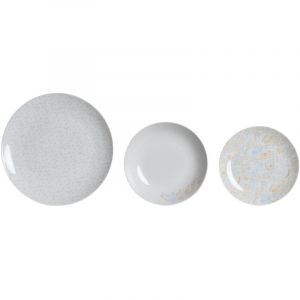 Vaisselle Set 18 Porcelaine 27X27X3 Rose