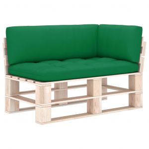 Image de VidaXL Coussins de canapé palette 3 pcs Vert