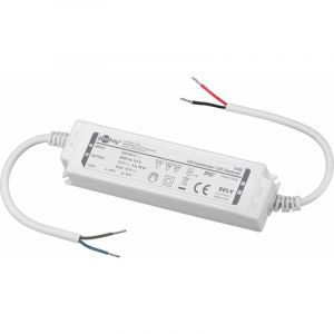 Goobay Transformateur LED 12 V (DC), 60 W, IP67, non dimmable, bloc d'alimentation 12 V, transformateur pour ext&eacute;rieur et pi&egrave;ces humides, id&eacute;al pour l'&eacute;clairage de salle de bain, de jardin 74778